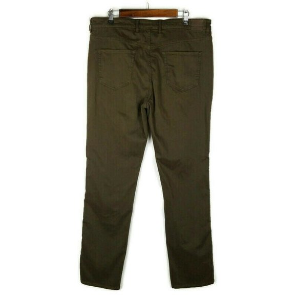Peter Millar Mens Pants Size 36 Brown Soft Mid Rise Straight Leg Jeans Stretch - Picture 2 of 9